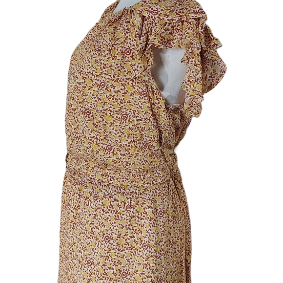 Universal Thread, Floral Ruffle Sleeve, MIDI Dress - Picture 5 of 6